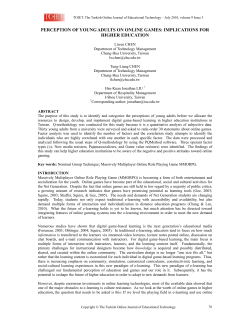 perception of young adults on online games