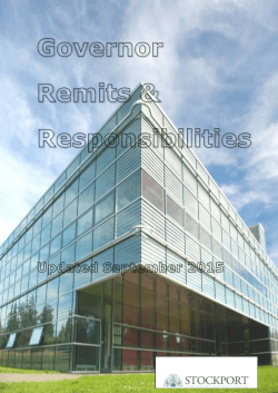 Governors Remits and Responsibilities