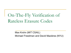 On-the-Fly Verification of Rateless Erasure Codes