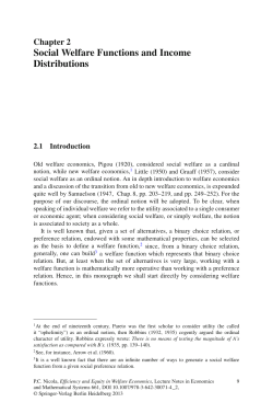 Social Welfare Functions and Income Distributions