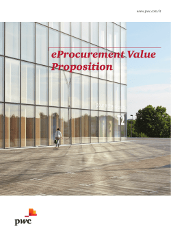 eProcurement Value Proposition