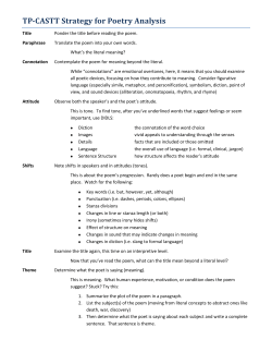 TP-CASTT Strategy for Poetry Analysis