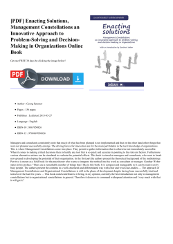 Enacting Solutions, Management
