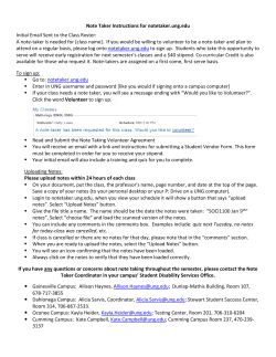 Note Taker Instructions