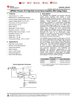 Precision 76-V High-Side Current Sense