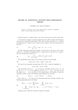 Review of additional notions from probability