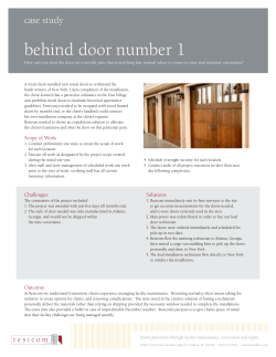 behind door number 1