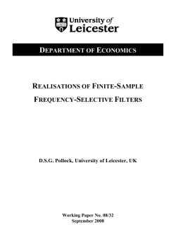 department of economics realisations of finite