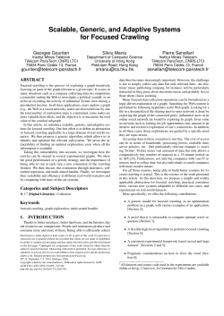 Scalable, Generic, and Adaptive Systems for