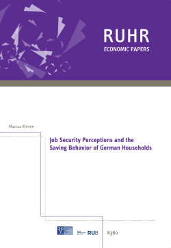 Job Security Perceptions and the Saving Behavior of
