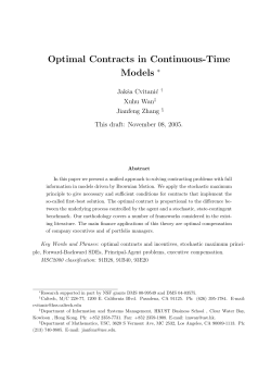 Optimal Contracts in Continuous-Time Models