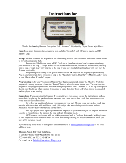 MP3 Maestro Instructions