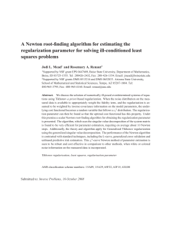 A Newton root-finding algorithm for estimating the regularization