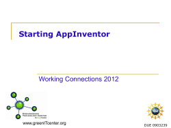 Convergence Technology - Summer Working Connections 2012