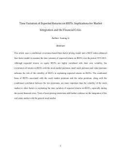 Time Variation of Expected Returns on REITs Implications for Market