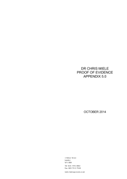 DR CHRIS MIELE PROOF OF EVIDENCE APPENDIX 5.0