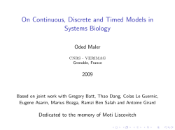 On Continuous, Discrete and Timed Models in Systems