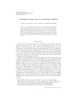 POSTNIKOV PIECES AND BZ/p-HOMOTOPY THEORY Introduction