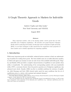 A Graph Theoretic Approach to Markets for Indivisible Goods
