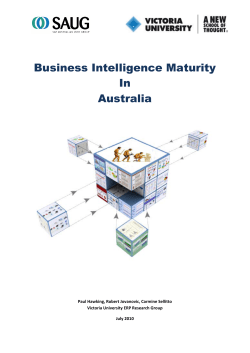 Business Intelligence Maturity In Australia