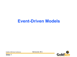 GoldSim 2006 User Conference