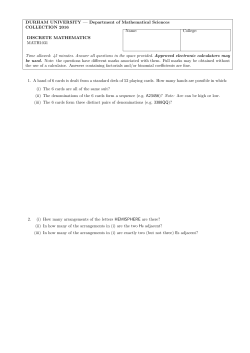 Discrete Mathematics - Department of Mathematical Sciences
