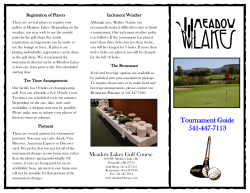 Tournament Brochure - Meadow Lakes Golf Course