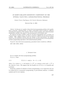 ON ROHN`S RELATIVE SENSITIVITY COEFFICIENT OF THE