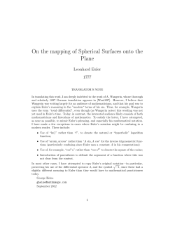 On the mapping of Spherical Surfaces onto the