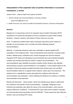 Interpretation of the expected value of perfect information in