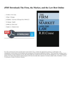 (PDF Download) The Firm, the Market, and the Law