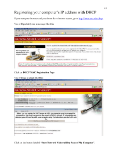 Registering your computer`s IP address with DHCP