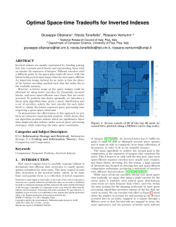 Optimal Space-time Tradeoffs for Inverted Indexes - Persone