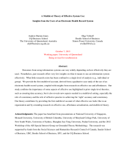 A Multilevel Theory of Effective System Use