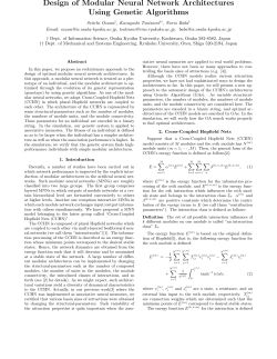 Design of Modular Neural Network Architectures Using Genetic