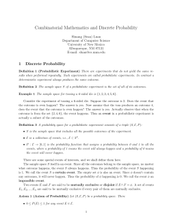 Combinatorial Mathematics and Discrete Probability