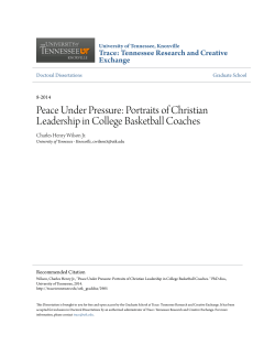 Portraits of Christian Leadership in College Basketball Coaches