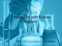 Do your research procedures minimize risk to participants? Potential