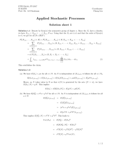 Solution 1 - ETH Z&uuml;rich