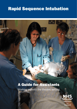 Rapid Sequence Intubation - Scottish Intensive Care Society