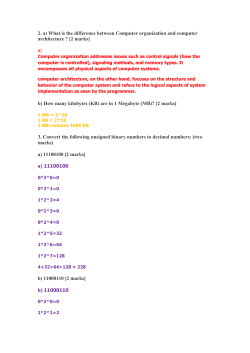 2. a) What is the difference between Computer organization and