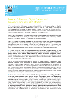 europe, culture and digital environment