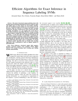 Efficient Algorithms for Exact Inference in Sequence Labeling SVMs
