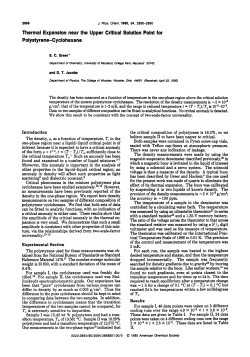 Thermal Expansion near the Upper Critical Solution Polnt for