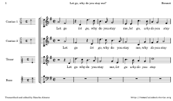 let why go, why you do me, let you me, do stay go stay me, stay stay