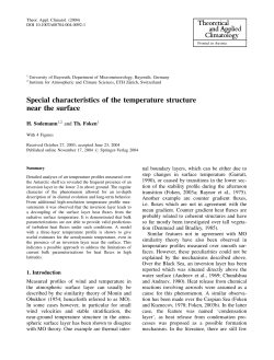 Special characteristics of the temperature structure near