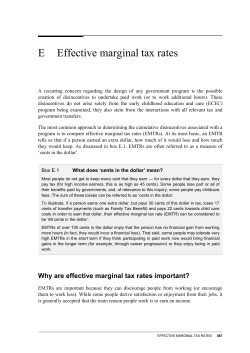 Effective marginal tax rates