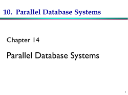 Parallel DBMS