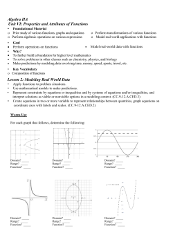 Lesson 2: Modeling Real World Data