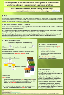 Development of an educational card